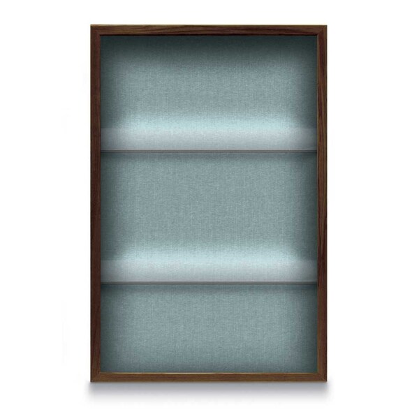 United Visual Products Outdoor Enclosed Combo Board, 48"x36", Satin Frame/Grey & Cloud UVCB4836OD-GREY-CLOUD - main